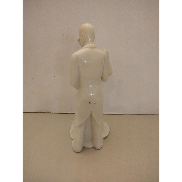 Vintage La Vie Porcelain Dancing Couple Figurine White And Gold 8.5" Tall - Picture 4 of 6